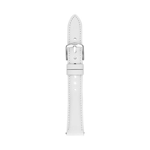 Fossil 16mm True White Leather Watch Strap   - S161008