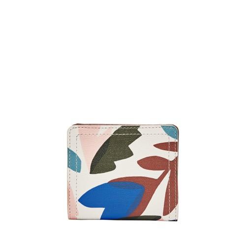 Fossil Logan Small Rfid Bifold  Wallet Natural Floral- Sl7826124