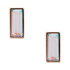 Fossil Baguette Rose Gold-tone Stainless Steel Earrings  Jewelry Rose Gold- Jof00471791