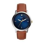 Fossil The Minimalist Carbon Series Three-hand Luggage Leather Watch  Jewelry - Fs5499