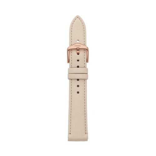 Fossil 18mm Winter White Leather Strap   - S181384