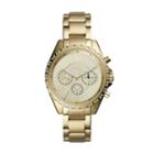 Fossil Modern Courier Chronograph Gold-tone Stainless Steel Watch  Jewelry - Bq3378