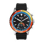 Fossil Hybrid Smartwatch - Q Crewmaster Black Silicone  Jewelry - Ftw1124
