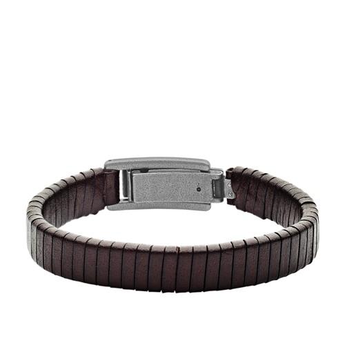 Fossil Wrapped Brown Leather Bracelet  Jewelry Smoke- Jf03105793