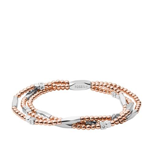Fossil Two-tone Beaded Bracelet  Jewelry - Joa00533998