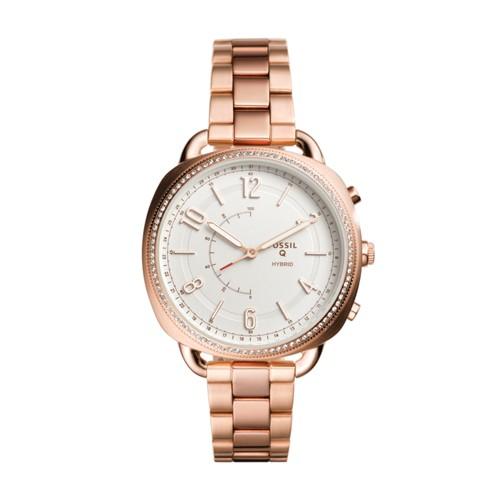 Fossil Hybrid Smartwatch - Q Accomplice Rose Gold-tone Stainless Steel  Jewelry - Ftw1208