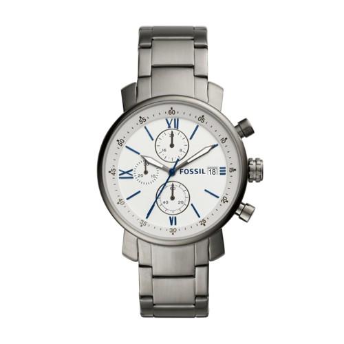 Fossil Rhett Chronograph Smoke Stainless Steel Watch  Jewelry - Bq2346