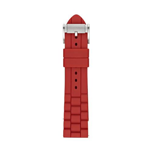 Fossil Silicone 24mm Watch Strap - Red   - S241002