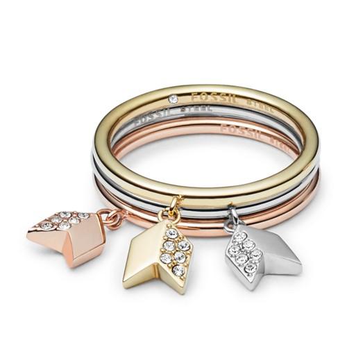 Fossil Vintage Glitz Chevron Ring Jf024359987