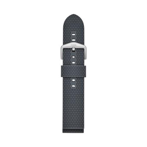 Fossil 22mm Gray Silicone Watch Strap   - S221412