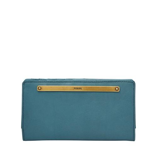 Fossil Liza Slim Bifold  Wallet Caribbean- Sl7891981
