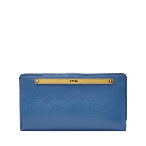Fossil Liza Slim Bifold  Wallet Crystal Blue- Sl7891967