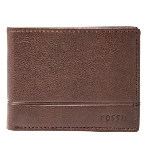 Fossil Brooks Flip Id Bifold  Wallet Dark Brown- Sml1511201