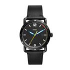 Fossil The Commuter Three-hand Date Black Leather Watch  Jewelry - Fs5416