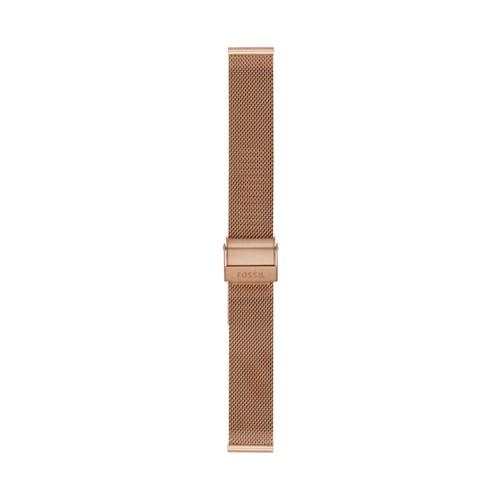 Fossil 16mm Rose Gold-tone Steel Mesh Bracelet   - S161057