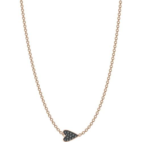 Fossil Heart Rose Gold-tone Stainless Steel Necklace  Jewelry - Jf03090791