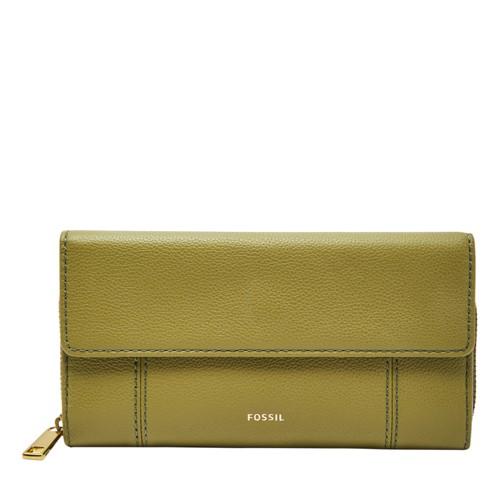 Fossil Jori Rfid Flap Clutch  Wallet Olive- Swl1820345