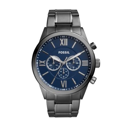 Fossil Flynn Chronograph Smoke Stainless Steel Watch  Jewelry - Bq1126