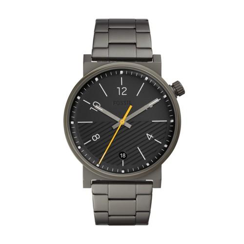 Fossil Barstow Three-hand Smoke Stainless Steel Watch  Jewelry - Fs5508
