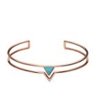 Fossil Turquoise Triangle Open Cuff  Jewelry - Jf02643791