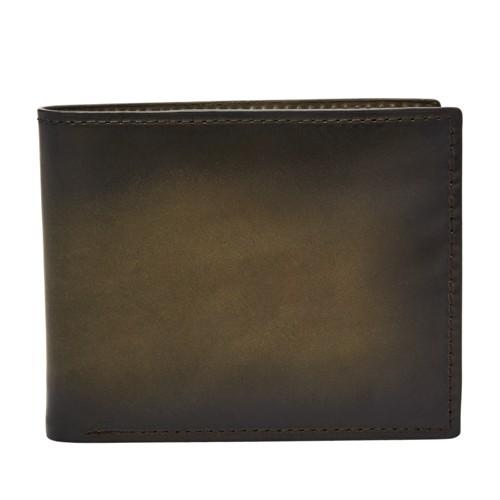 Fossil Hayward Rfid Traveler  Wallet Olive- Sml1662345
