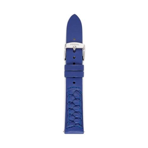 Fossil 18mm Sapphire Leather Watch Strap   - S181300