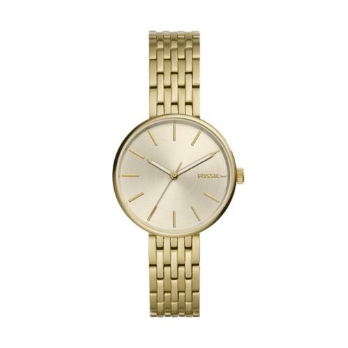 Fossil Hutton Three-hand Gold-tone Stainless Steel Watch  Jewelry - Bq3464