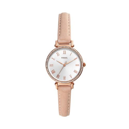 Fossil Kinsey Three-hand Blush Leather Watch  Jewelry - Es4445