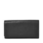 Fossil Emma Rfid Flap Clutch  Wallet Black- Sl7155001