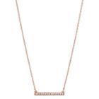 Fossil Bar Rose Gold-tone Brass Necklace  Jewelry - Joa00112791