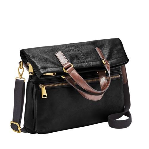 Fossil Explorer Tote  Handbag Black- Zb7636001