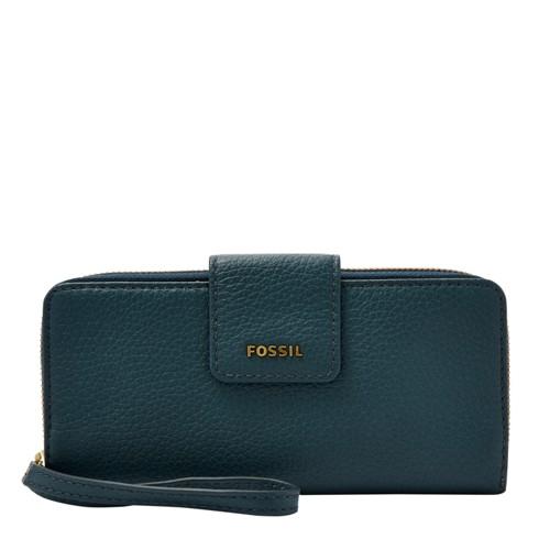 Fossil Madison Zip Clutch  Wallet Indian Teal- Swl1575380