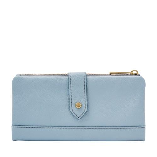 Fossil Lainie Zip Clutch  Wallet Horizon Blue- Swl2060436