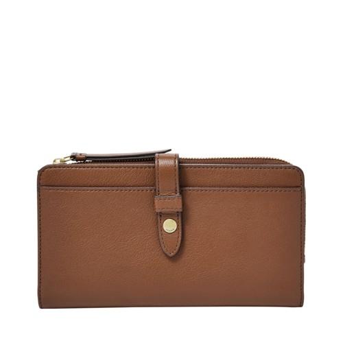 Fossil Fiona Tab Clutch  Wallet Brown- Sl7704200