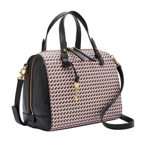 Fossil Rachel Satchel  Handbag Brown/cream- Zb7314134