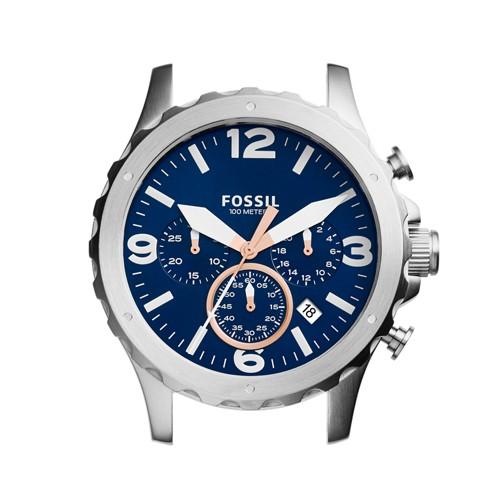 Fossil Nate Chronograph Stainless Steel Case  Jewelry - C221032
