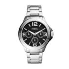 Fossil Modern Century Multifunction Stainless Steel Watch  Jewelry - Bq2296