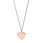 Fossil Darling Locket Rose Gold-tone Stainless Steel Necklace  Jewelry - Jf03155791