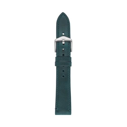 Fossil 18mm Teal Green Leather Strap   - S181374