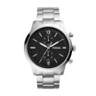 Fossil Townsman Chronograph Silver-tone Stainless Steel Watch  Jewelry - Fs5546