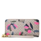 Fossil Emma Rfid Large Zip Clutch  Wallet Floral Multi/white- Sl7199782
