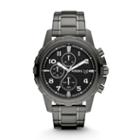 Fossil Dean Chronograph Smoke Stainless Steel Watch   - Fs4721