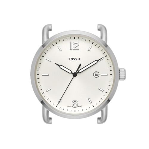 Fossil The Commuter Three-hand Date Stainless Steel Watch Case  Jewelry - C221049