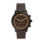 Fossil Goodwin Chronograph Brown Leather Watch  Jewelry - Fs5529