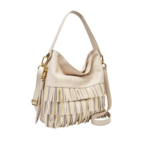 Fossil Maya Small Hobo  Handbag Winter White- Zb7652084