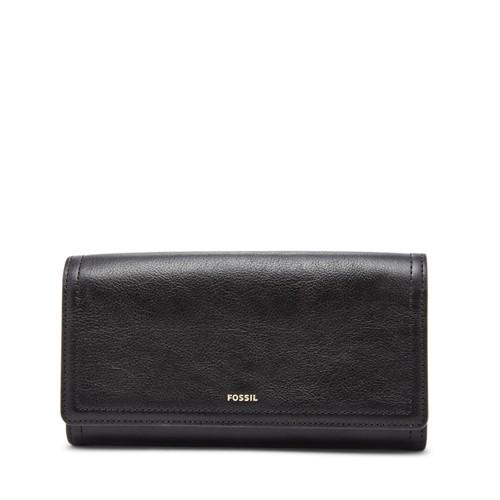 Fossil Logan Rfid Flap Clutch  Wallet Black- Sl7833001