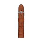 Fossil 22mm Light Brown Croco Leather And Black Silicone Watch Strap   - S221340