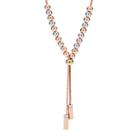 Fossil Duo Bar Rose Gold-tone Brass Y-necklace  Jewelry Rose Gold- Joa00513791