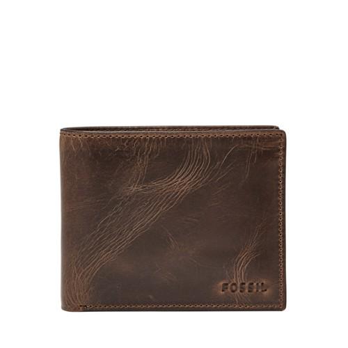 Fossil Derrick Rfid Passcase  Wallet Dark Brown- Ml3771201