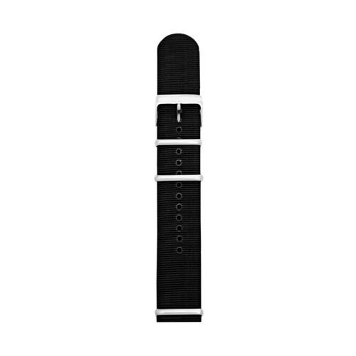Fossil Polyester 24mm Watch Strap - Black